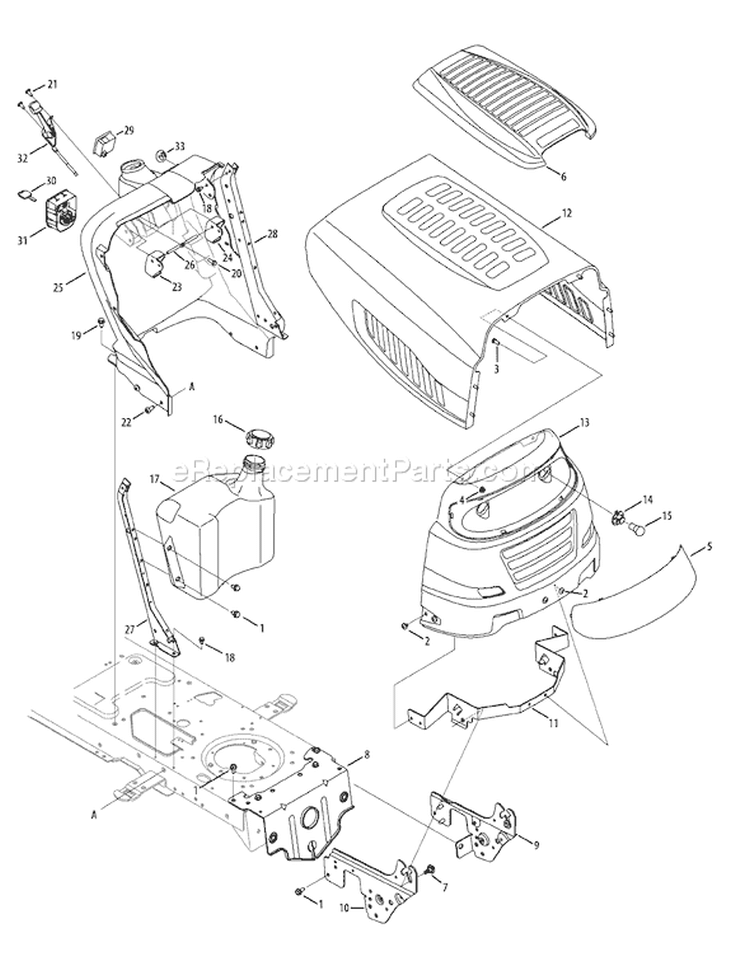 Page E Diagram and Parts List for 13AX615G055 2008 Yard Man Lawn Tractor